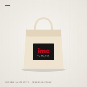 Imagen ilustrativa de bolsa de tela personalizada personalizable con el logotipo de tu marca