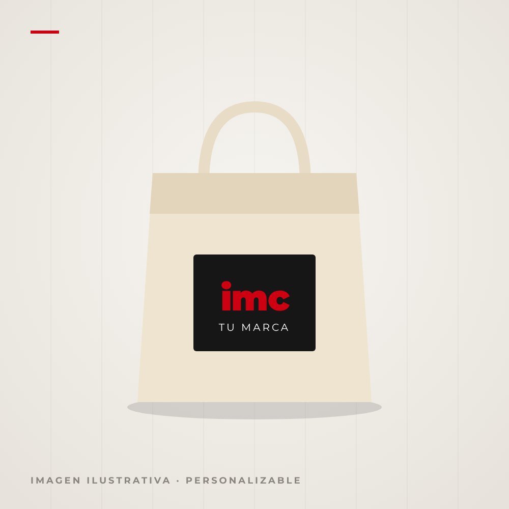 Imagen ilustrativa de bolsa de tela personalizada personalizable con el logotipo de tu marca