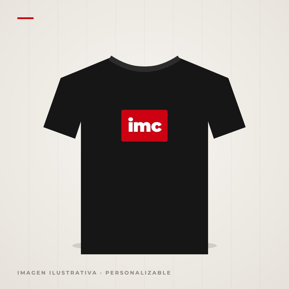 Imagen ilustrativa de camiseta personalizada personalizable con el logotipo de tu marca