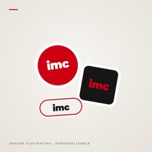 Imagen ilustrativa de pegatinas personalizadas personalizable con el logotipo de tu marca