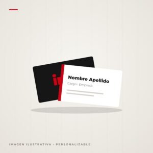 Imagen ilustrativa de tarjetas de visita personalizable con el logotipo de tu marca